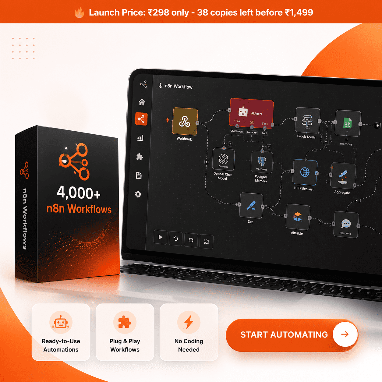 4,000+ n8n Workflows + 1-Hour Masterclass (Hindi)